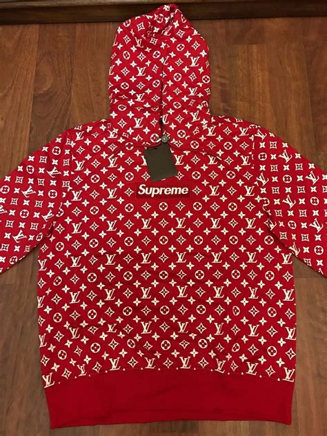 fake lv supreme hoodie|authentic louis vuitton supreme hoodie.